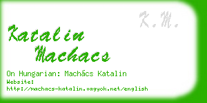 katalin machacs business card